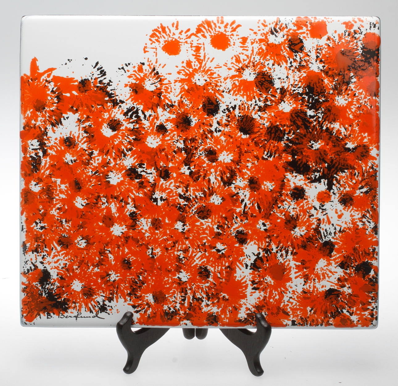 BENGT BERGLUND. Emaljgrafik, Gustavsberg, signerad, numrerad 53/200 och daterad -68 a tergo.