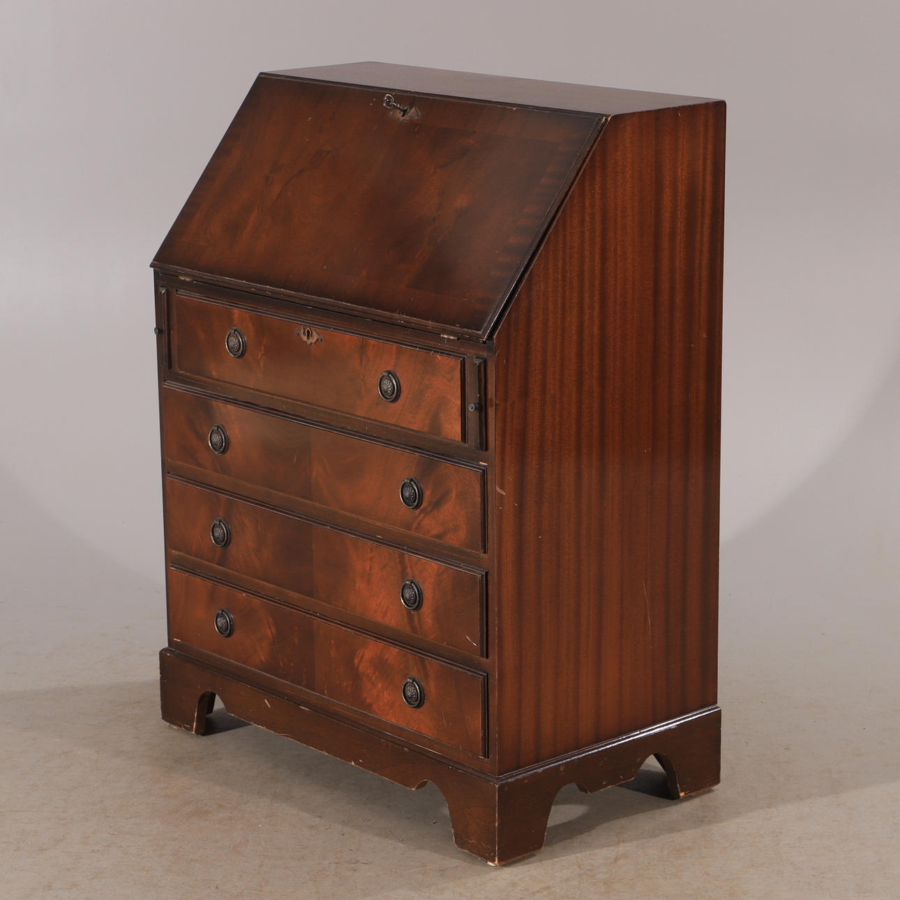 SEKRETÆR, mahogni, engelsk stil.