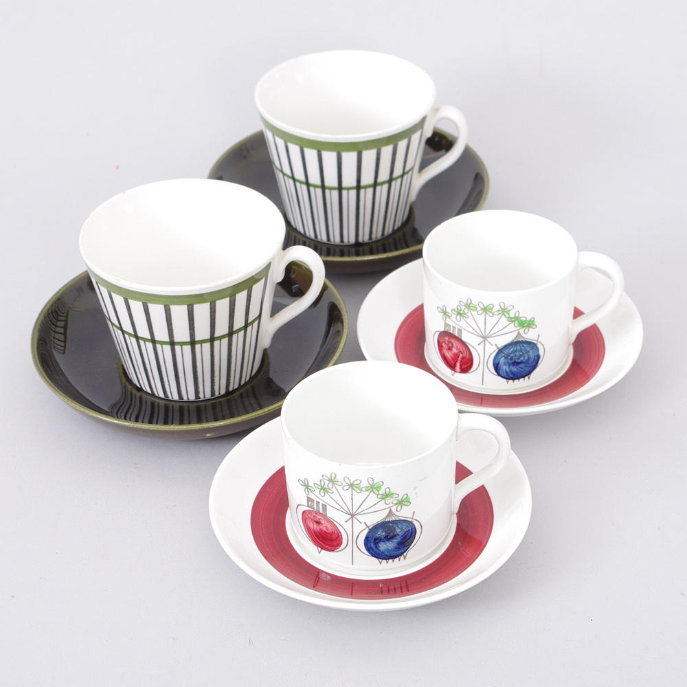 KOPPAR MED FAT, 2 + 2 par, 1950-tal.