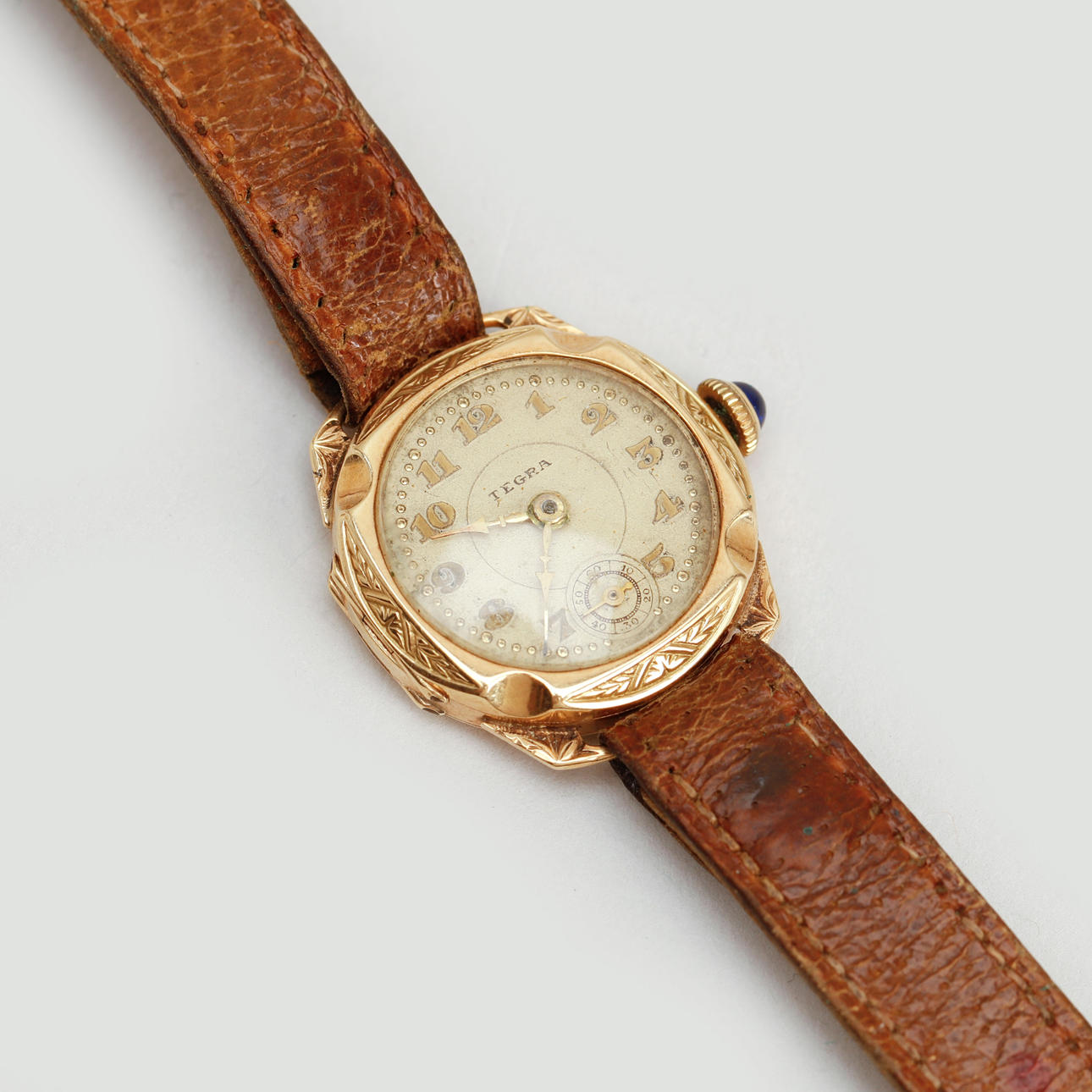 BRACELET WATCH, Tegra, 14k gold, 1920s.