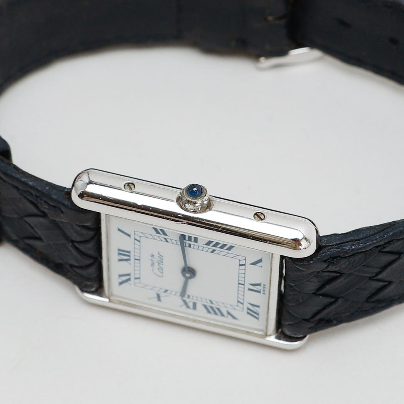 WRIST WATCH, Cartier, Tank, silver, quartz, 1980s. Clocks