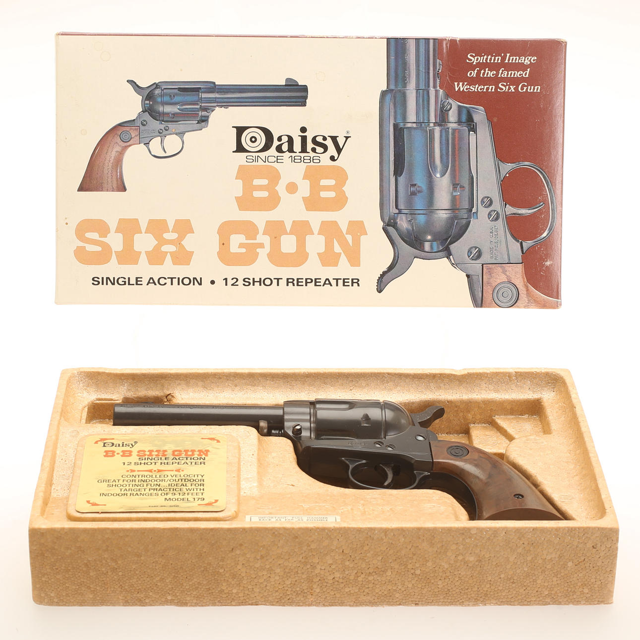 LUFTPISTOL, Daisy 179 BB Six gun, Texas Rangers, USA, 1973. Vapen ...