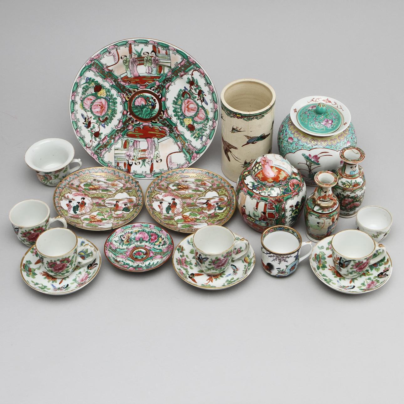 PORSLIN, 16 delar, Kina, 1800/1900-tal.