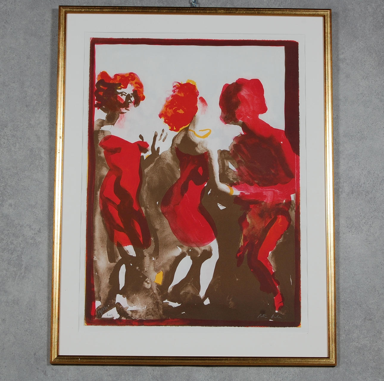 PETER DAHL. Färglitografi, " Bugg " signerad, numrerad, 84/290.