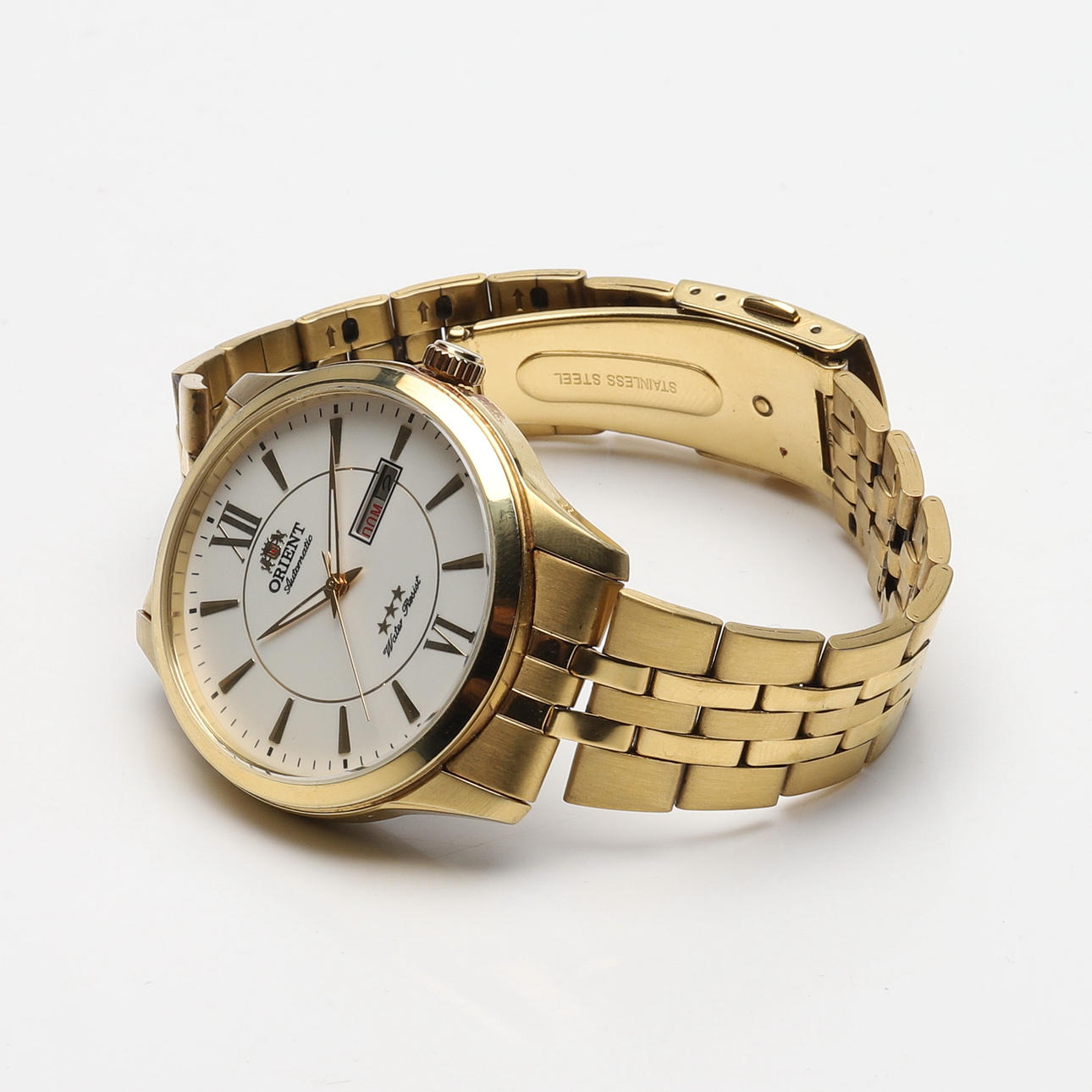 BRACELET WATCH, steel, automatic, Orient, Japan.