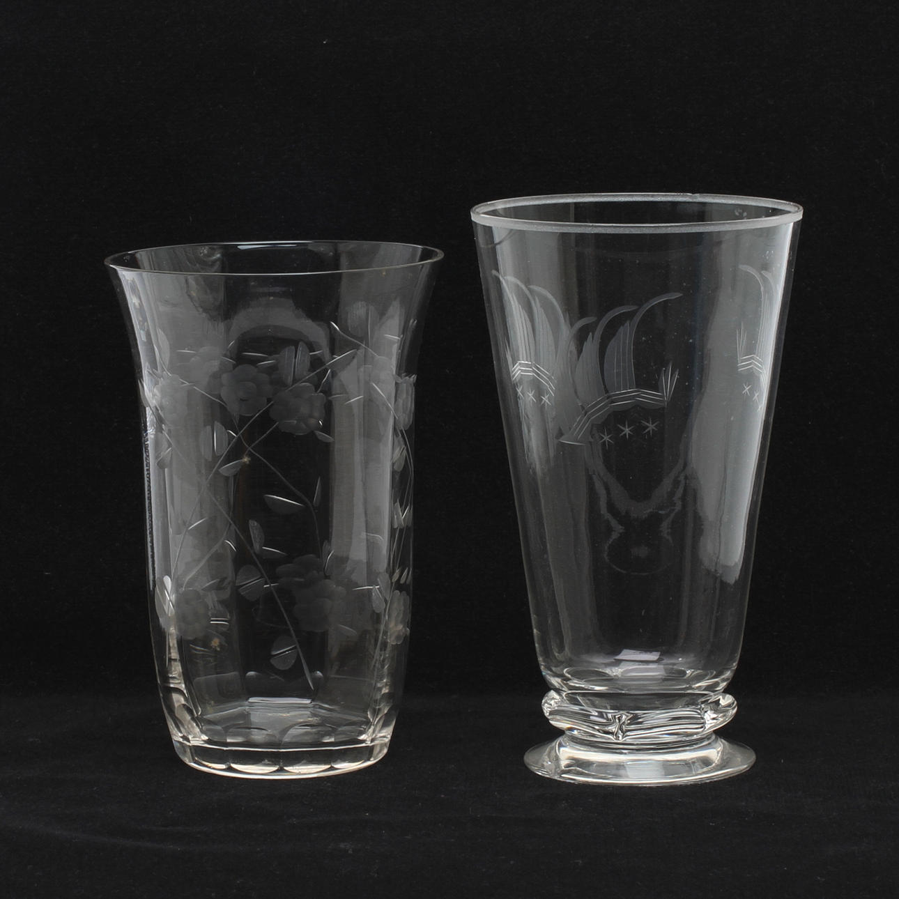 ÖL/GROGGLAS, 5+7 st, glas, 1900-tal.