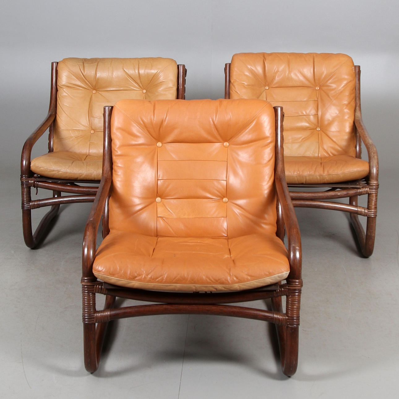 FÅTÖLJER, 3 st, "Baden", IKEA. 1978.