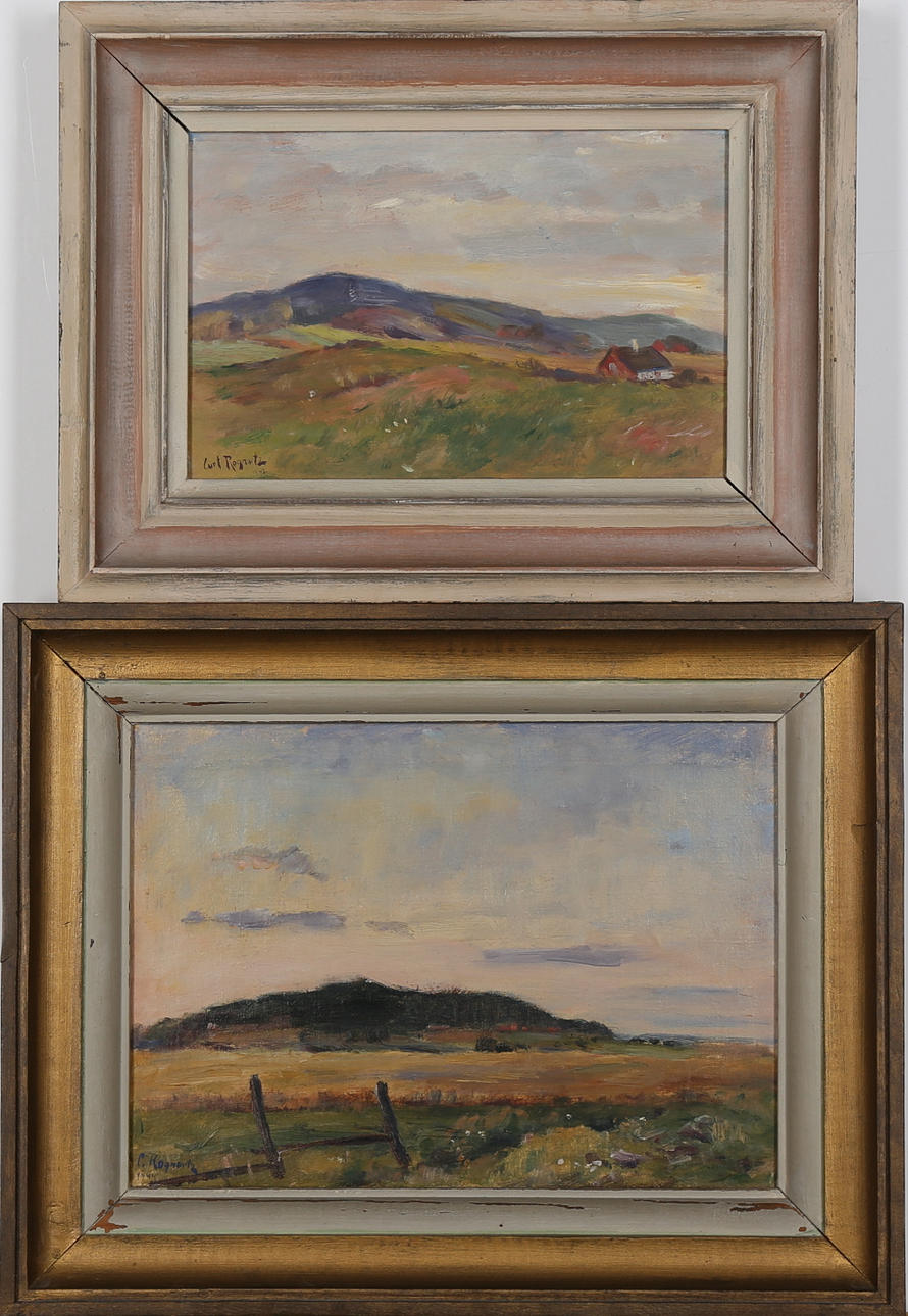 CURT SIXTEN RAGNARTZ. Parti tavlor, 2 st, Skånska landskap, signerade och daterade 1942, 1944.