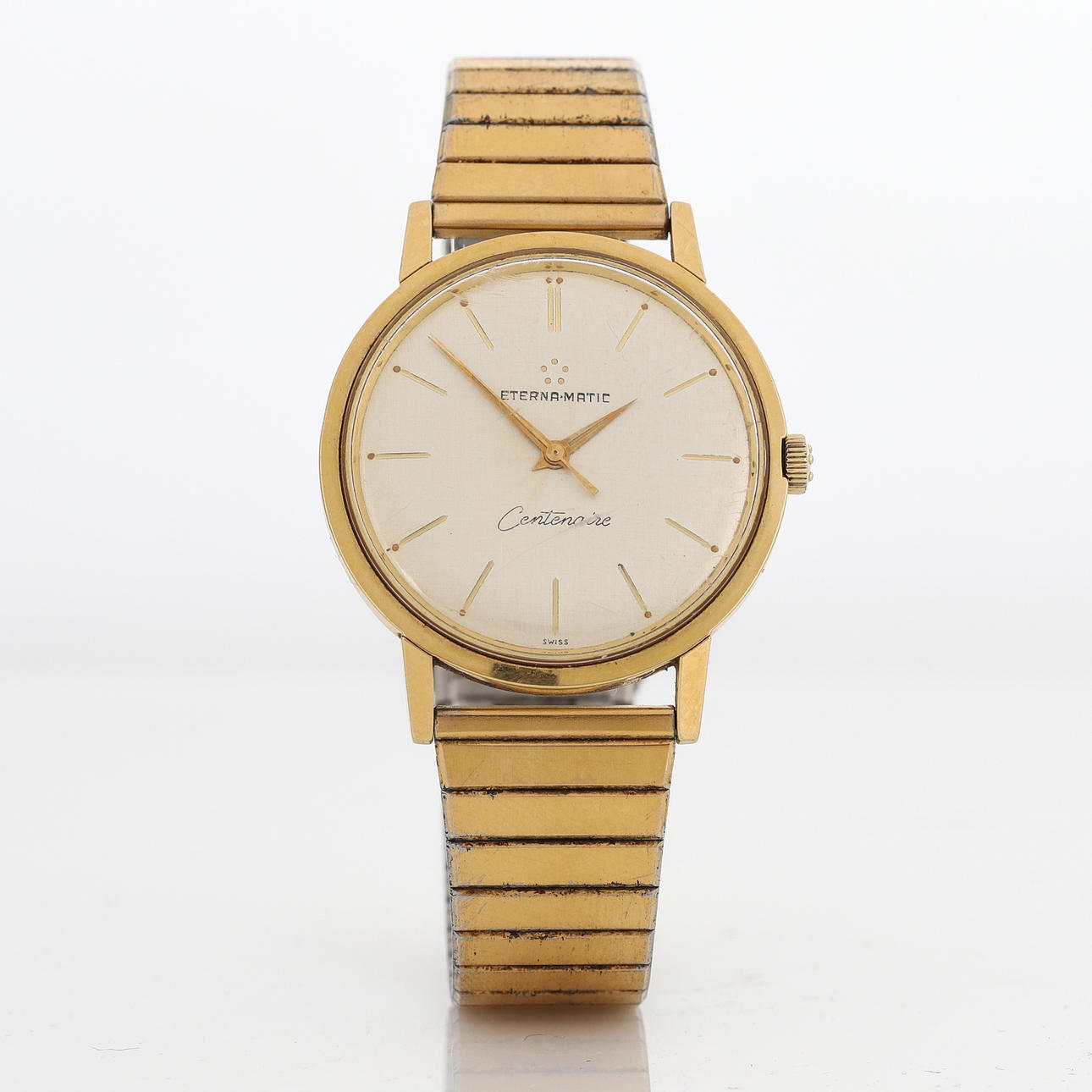ETERNA-MATIC CENTENIRE, wristwatch, gold double, automatic, 1960s.
