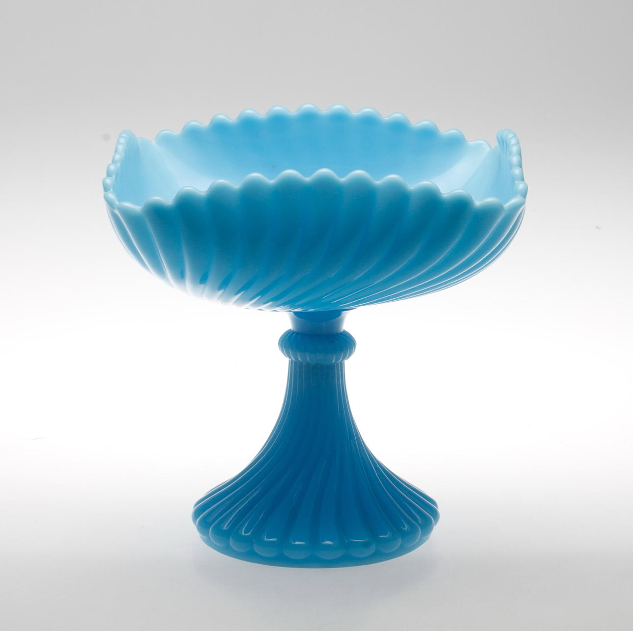 SKÅL PÅ FOT, glas, Pukeberg, 1900-tal.