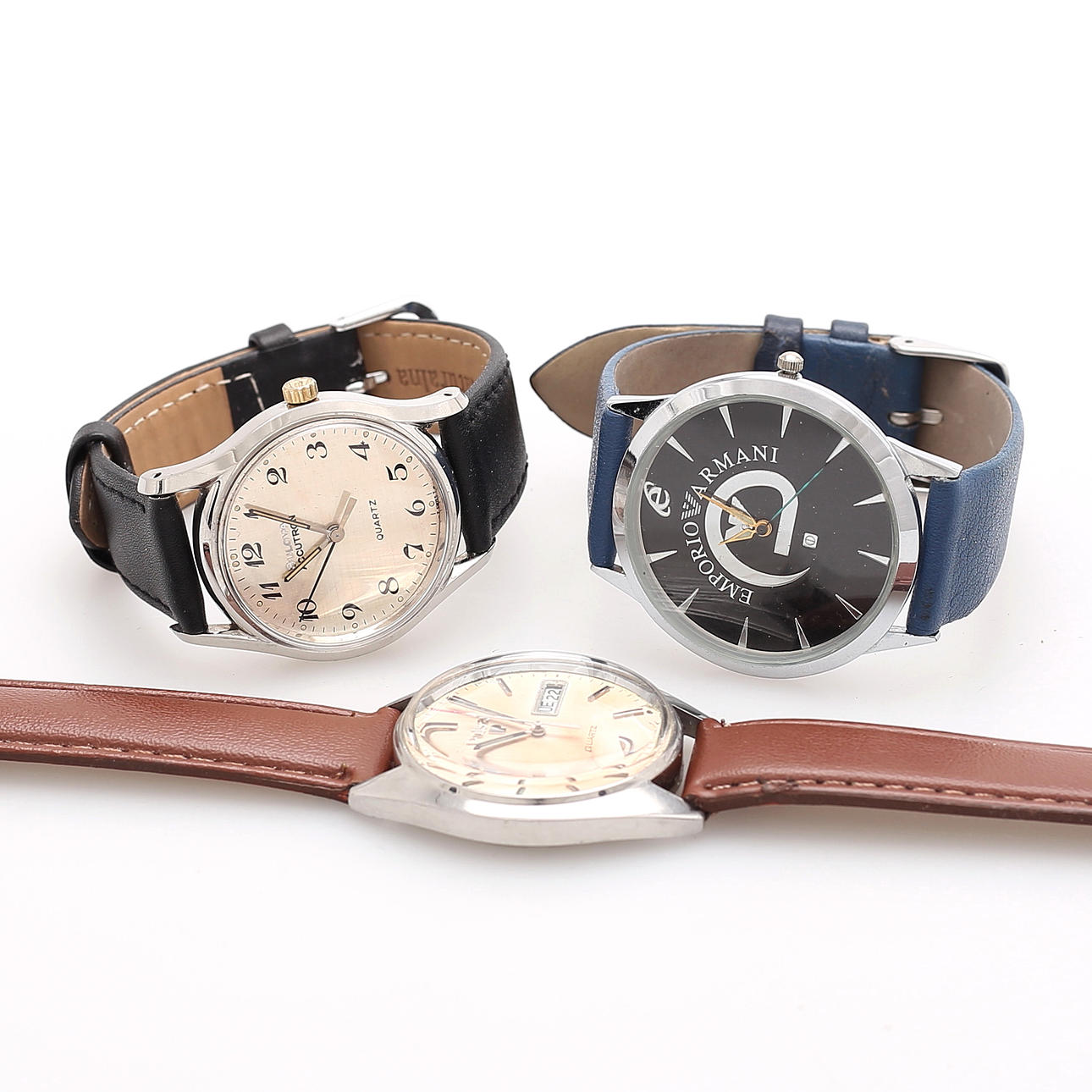 BRACELET WATCH, 3 pcs, Armani, Pulsar, Bulova.