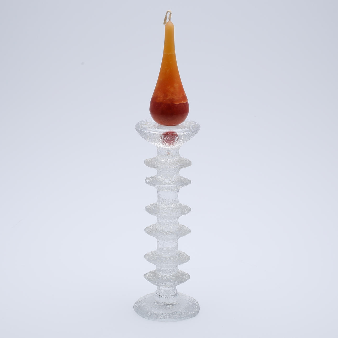 TIMO SARPENEVA. Ljusstake, glas, Iittala, sign.