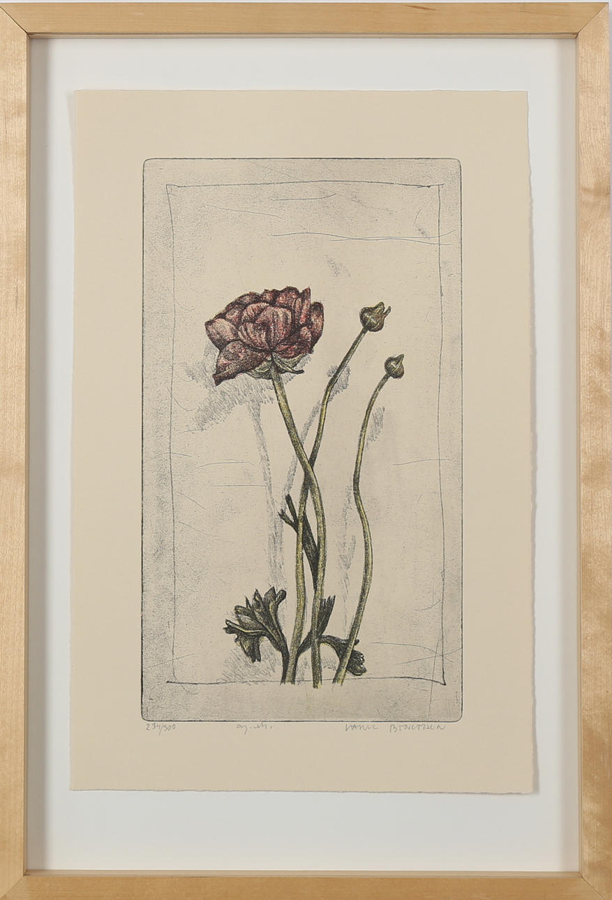 KARIN BENGTSSON. Blomma, färgetsning nr 234/300, signerad.