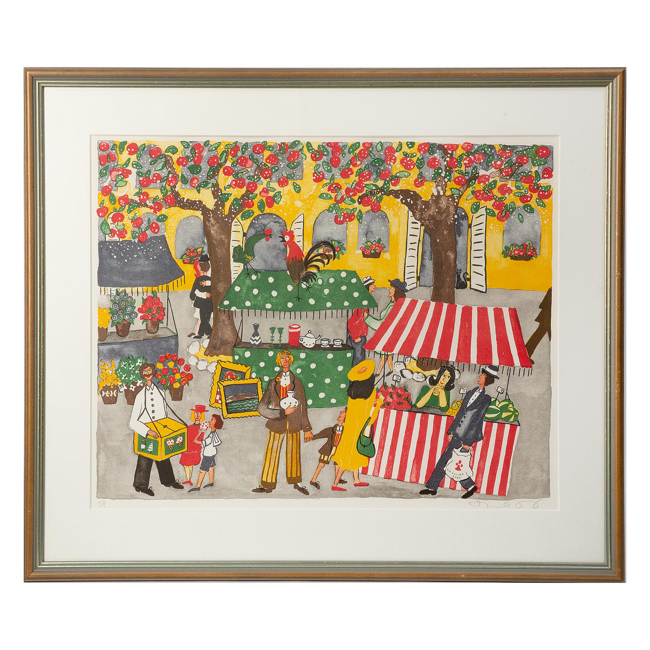 MARIKA LANG. Färglitografi, signerad, EA. Konst - Grafik - Auctionet