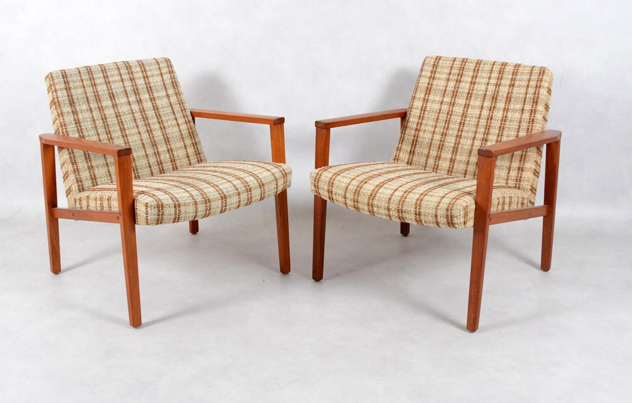 FÅTÖLJER, 1 par, teak, 1950/60-tal.