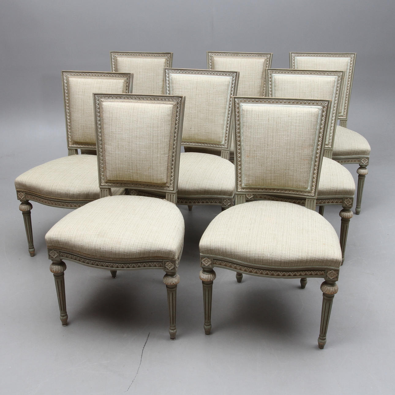 STOLAR 8 st, gustaviansk stil, 1900-tal.