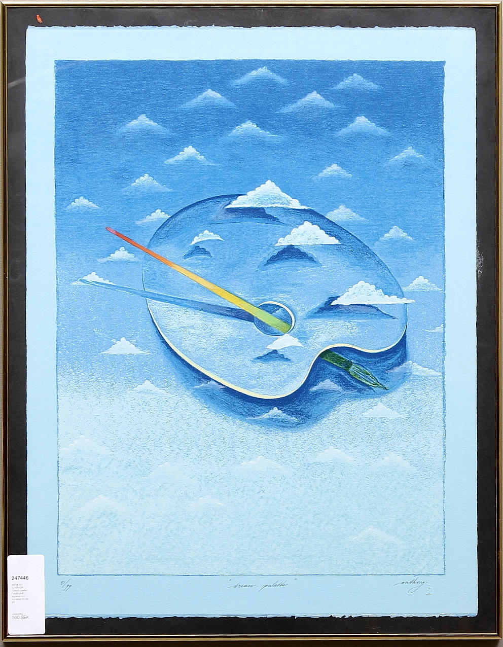 ANTHONY STRUWER. "Dream palette". Färglitografi, signerad och numrerad 81/99.