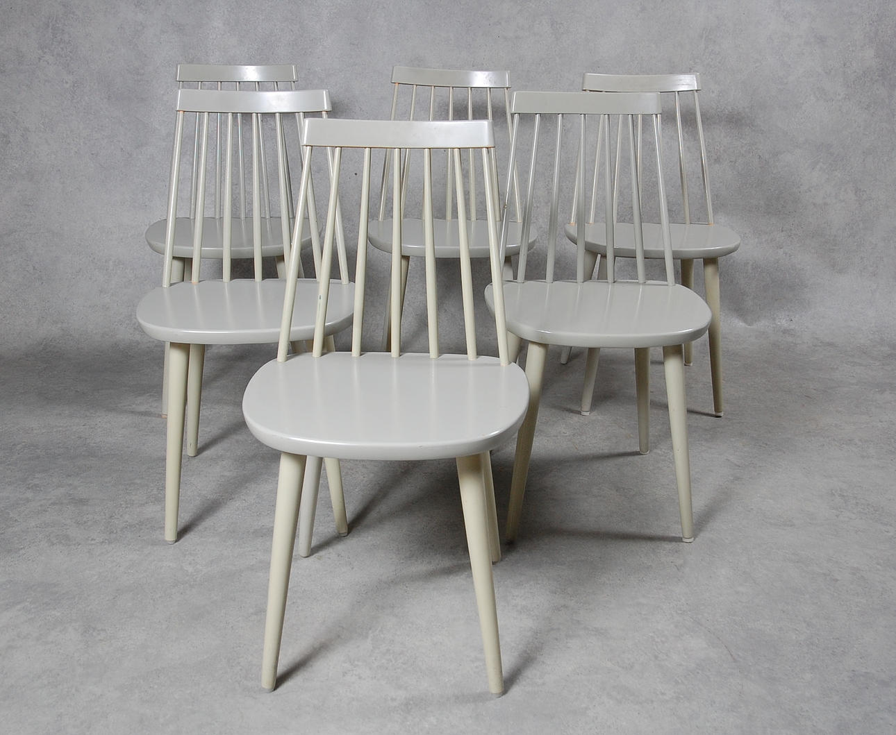 PINNSTOLAR, 6 st " Pinocchio " Yngve Ekström, 1900-talets mitt.