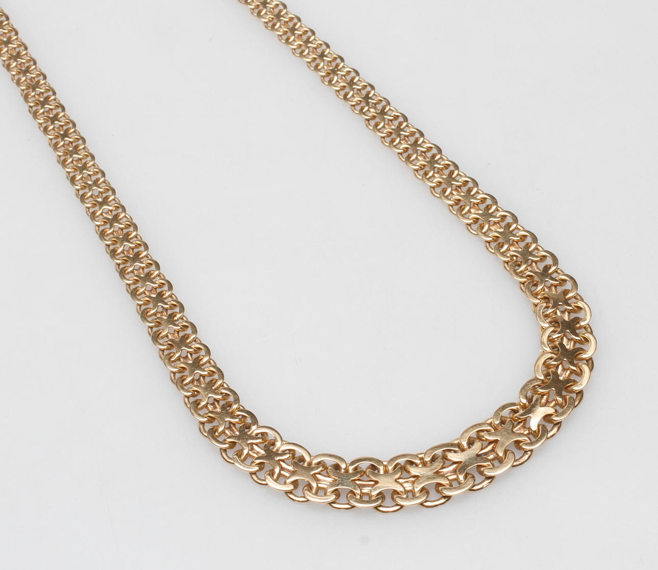 HALSBAND X-LÄNK, 18k guld, vikt ca 34 gr.