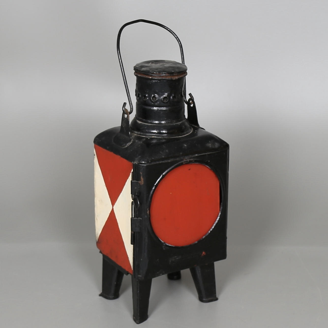 TÅGLYKTA på fot, fotogenlampa, J Kampschoulte & Co, Osnabrücker Metallwerke1900-talets första hälft.