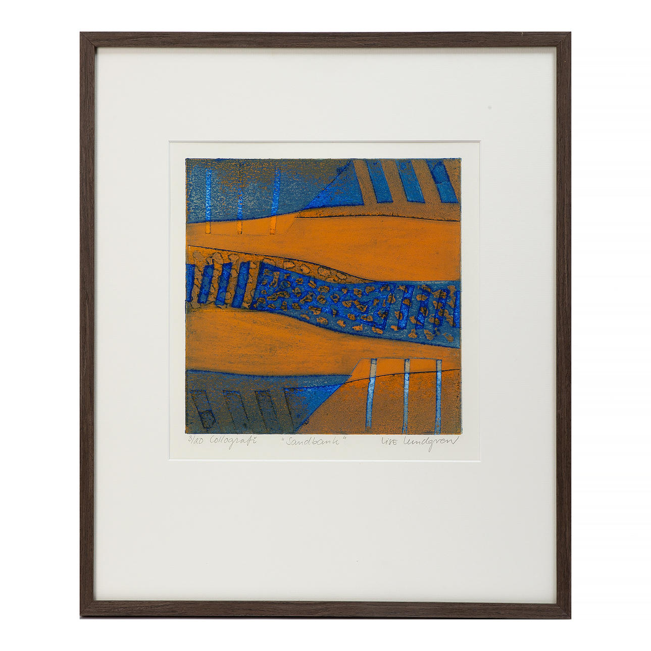 LISE LUNDGREN. Collography, signed and numbered 3/20.