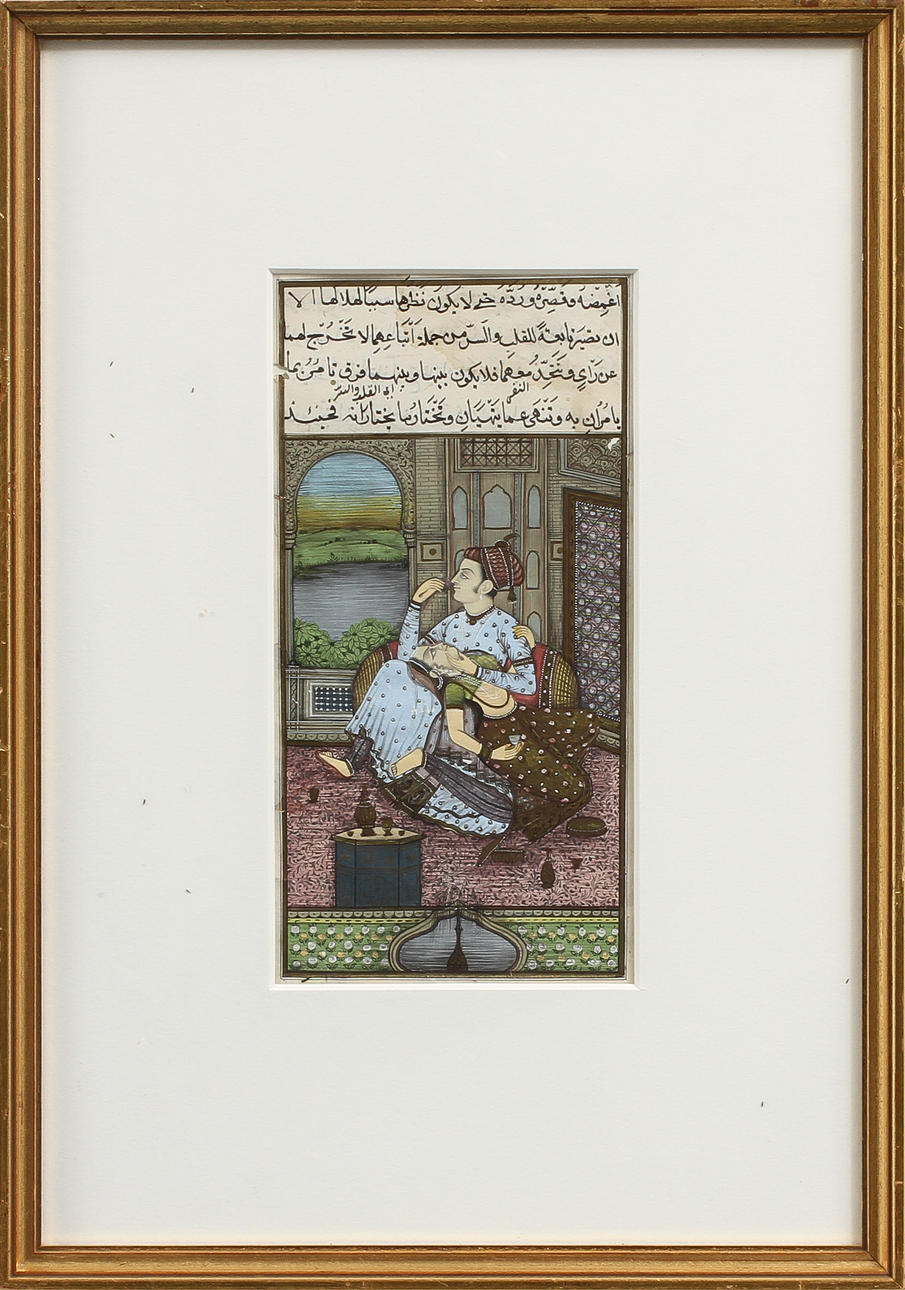 OIDENTIFIERAD KONSTNÄR. Målningar, 4 st, Persien.