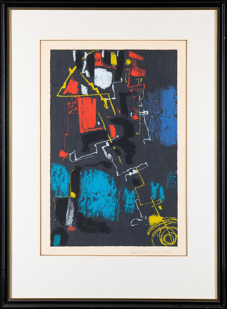 MAX ACKERMANN. Composición sobre fondo negro (91-2).