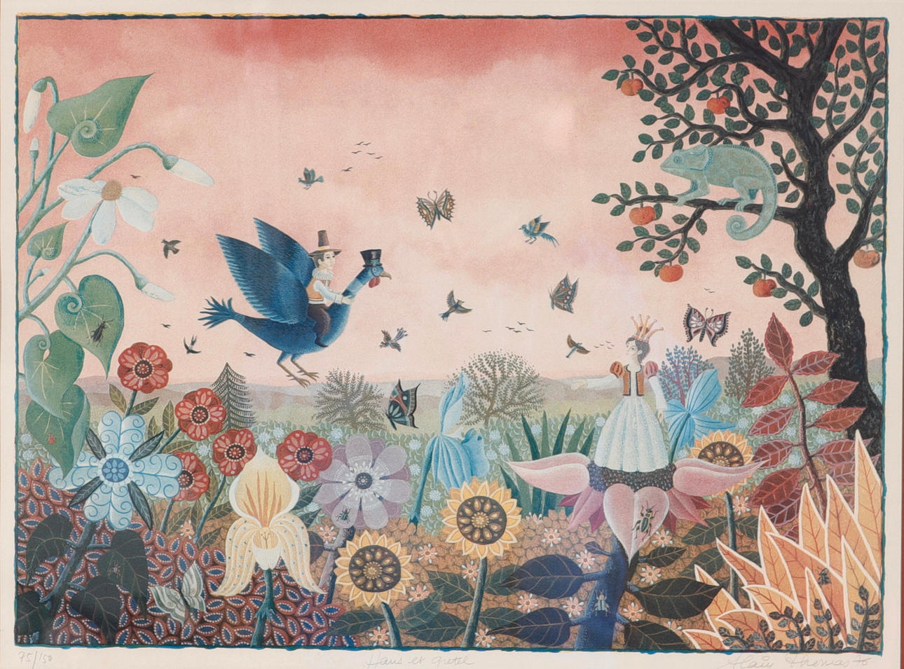 ALAIN THOMAS. Color lithograph.