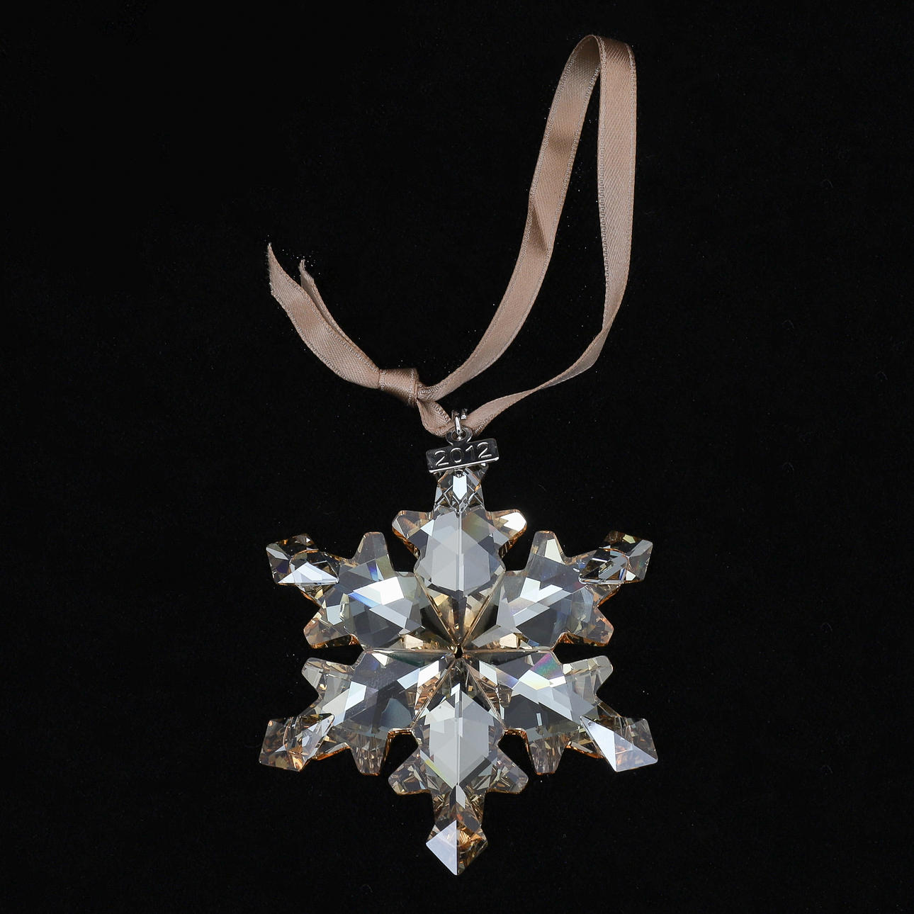 SWAROVSKI: CHRISTMAS ORNAMENT - SNOWFLAKE (2012) GOLD.