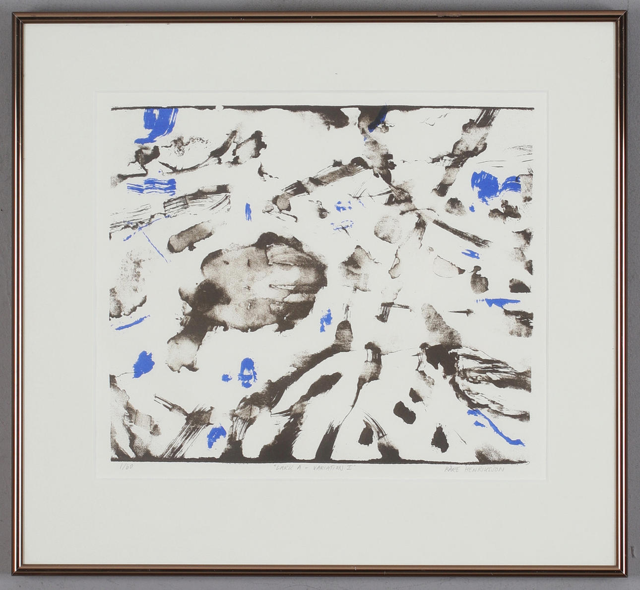 KÅRE HENRIKSSON. "Lark a -variation 1", etching, signed and numbered 1/60.