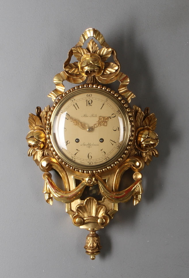 VÄGGPENDYL, gustaviansk stil, Åke Falk Stockholm,1900-tal.