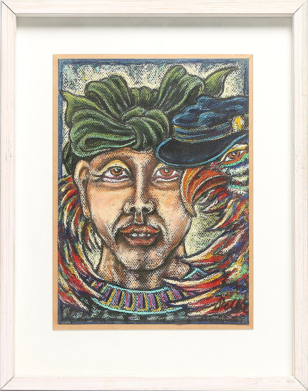 PELLE ENGMAN. Pastell på papper, signerad.