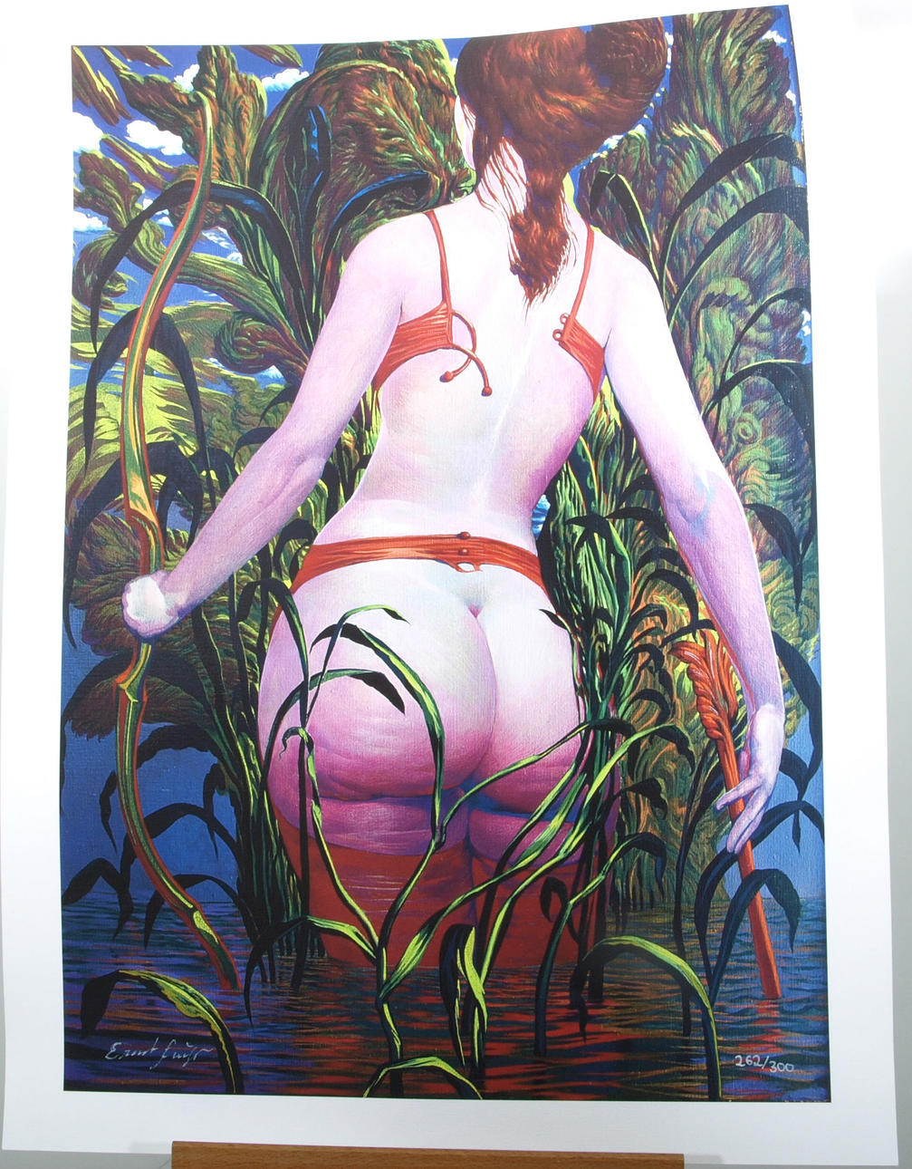 ERNST FUCHS. Screentryck på linneduk, numrerad 262/300, signerad.