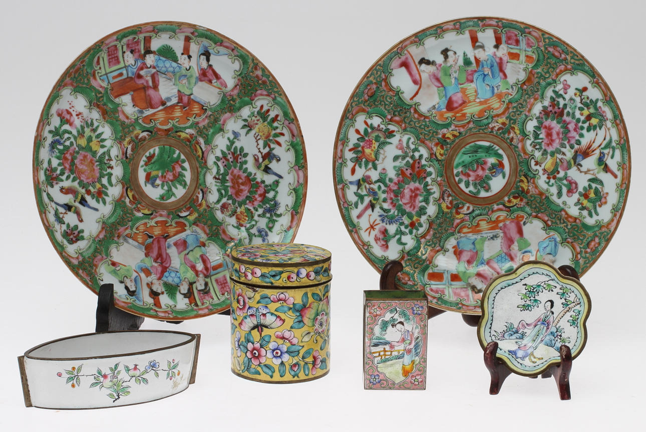 PARTI KINA, 6 delar, bla cloisonne.