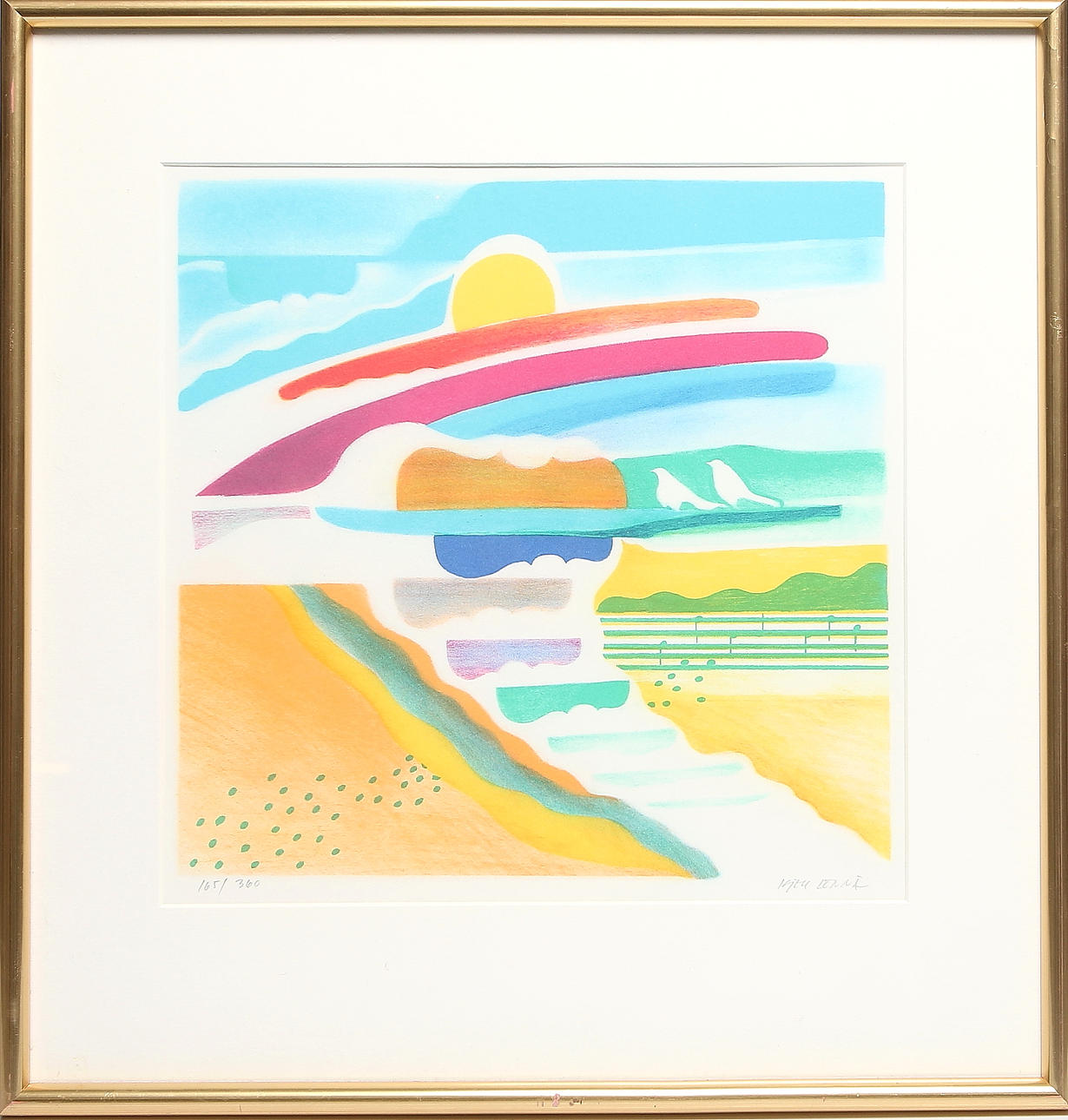 KJELL LÖNNÅ. Litografi, signerad och numrerad, 165/360.