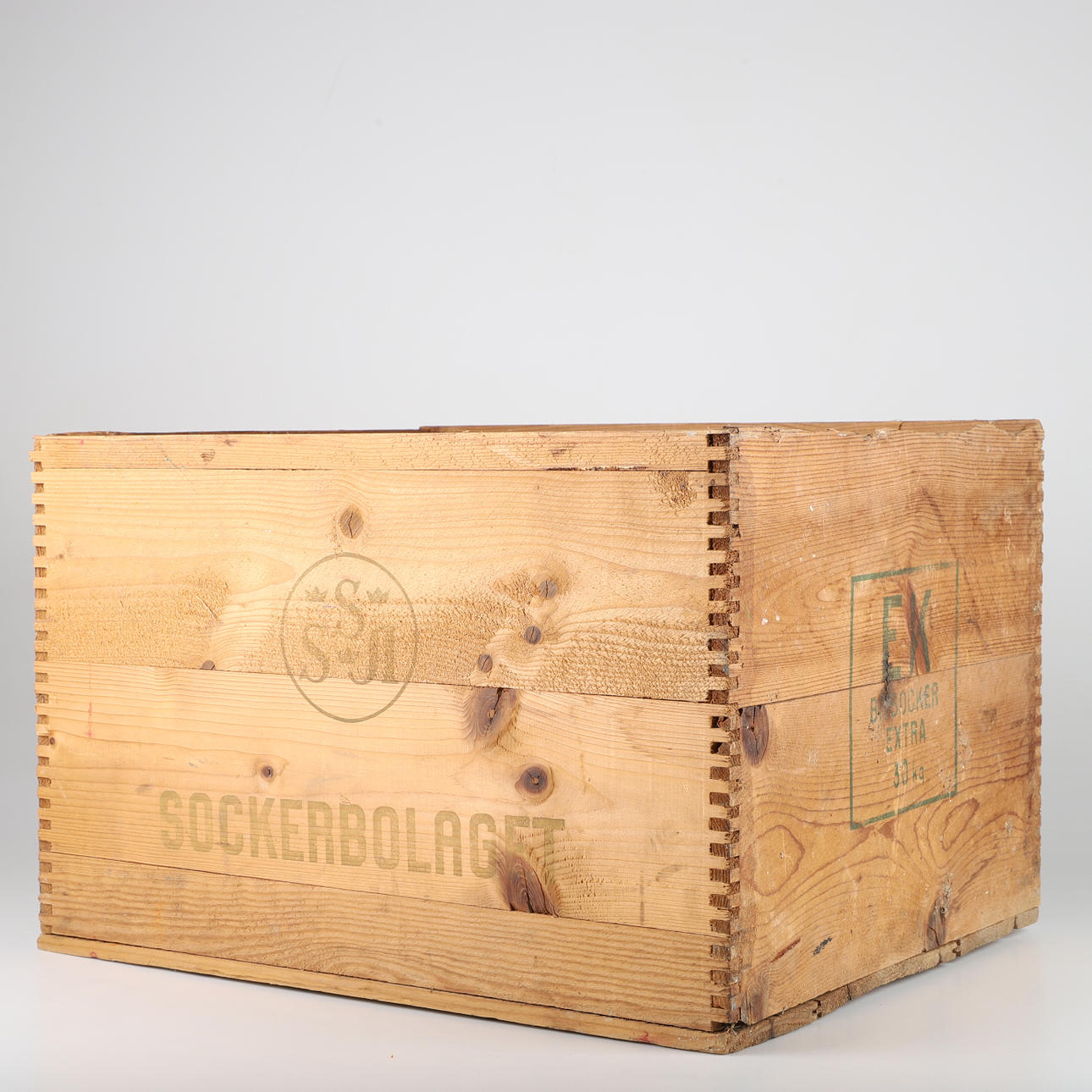 LÅDA, trä, Sockerbolaget SSA, 1900-talets mitt.