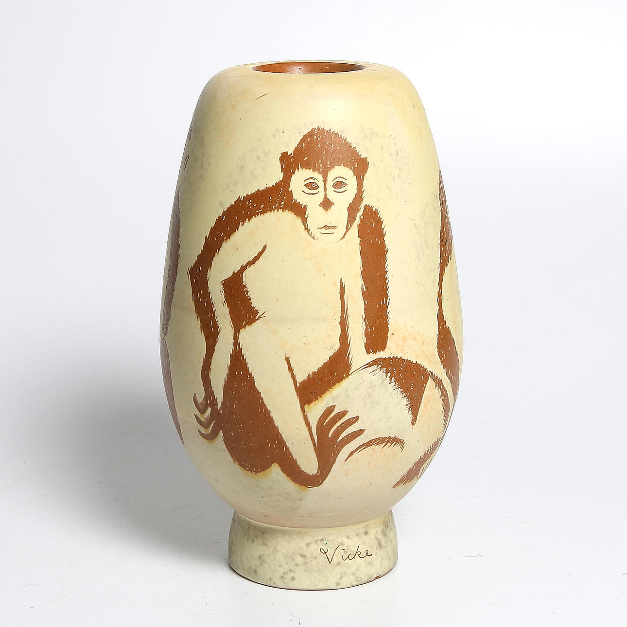 VAS, lergods, modell 352, Vicke Lindstrand, Uppsala-Ekeby. 1940-tal.