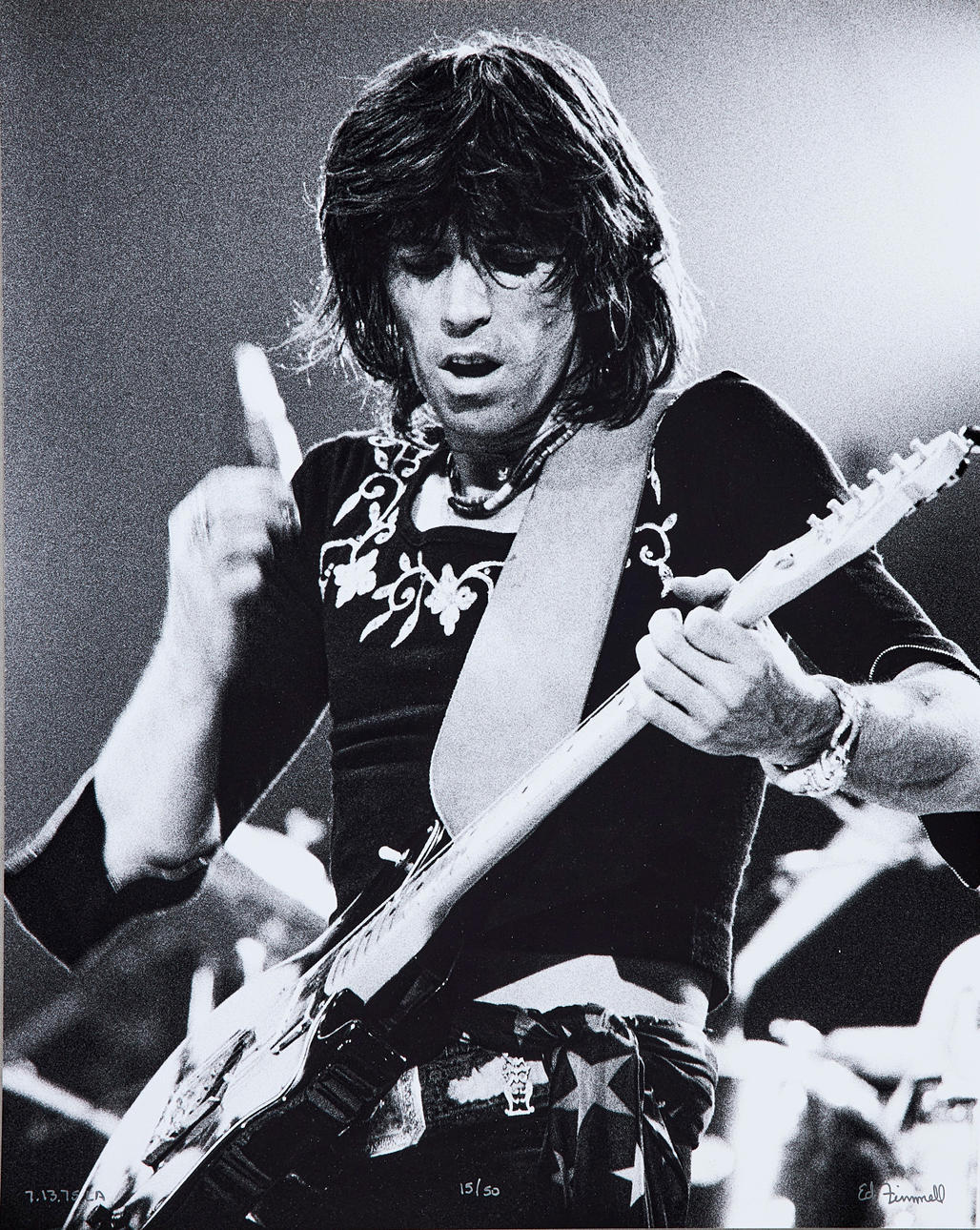 ED FINNELL (USA/Sverige, född 1956): Keith Richards, Rolling Stones ...