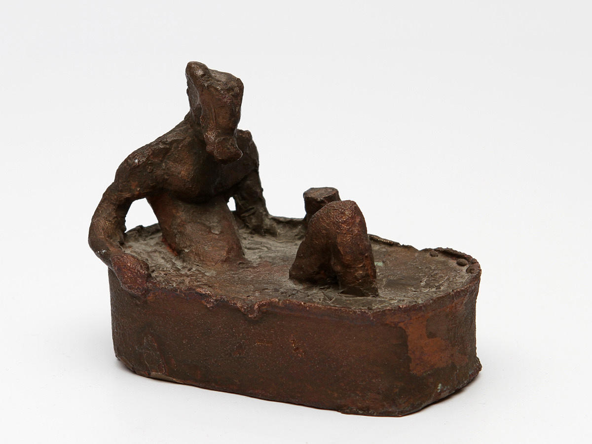 PETER DAHL. Skulptur, "Bacchus i badet".