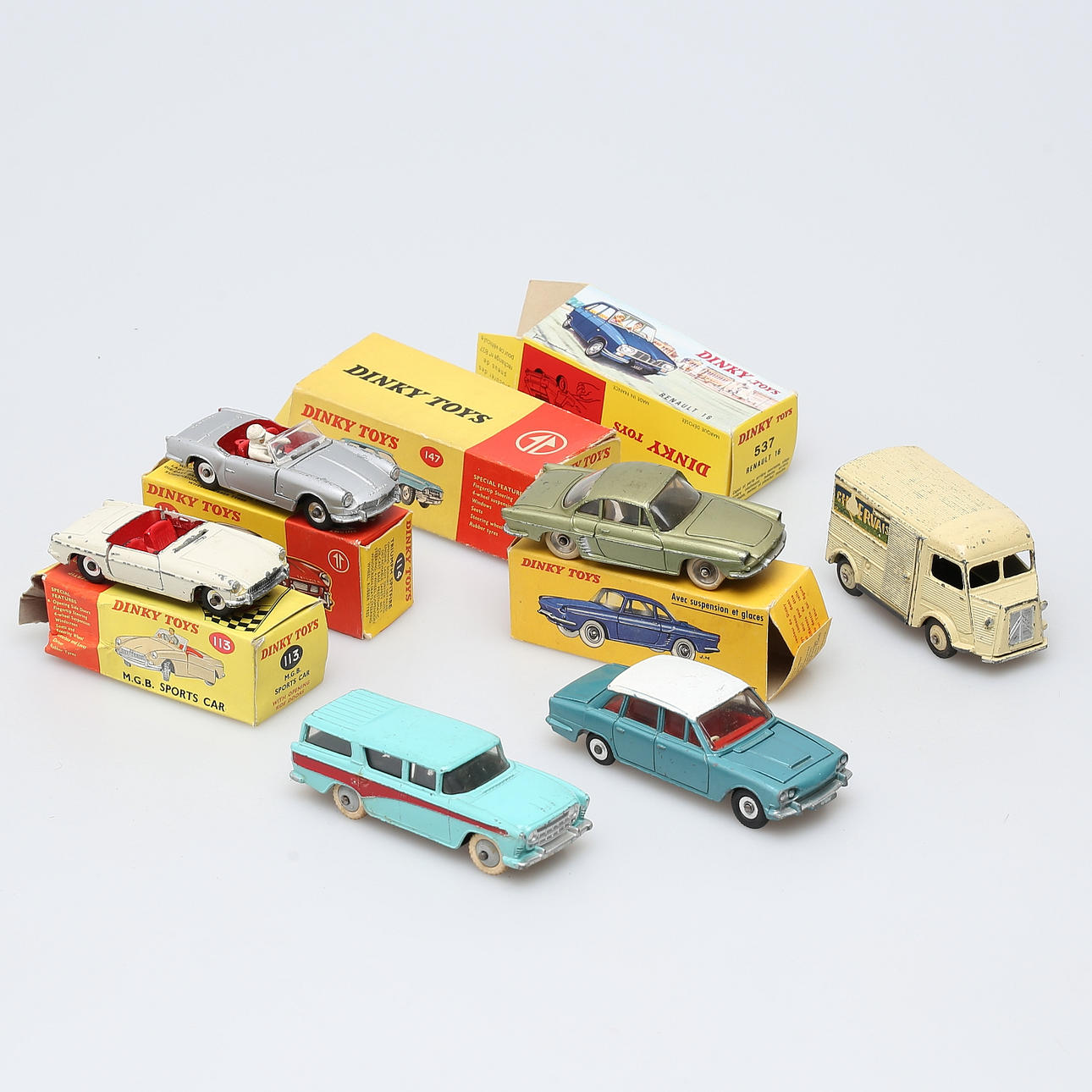 DINKY TOYS, toy cars, 6 pcs, 1960s. Toys - Toys - Auctionet