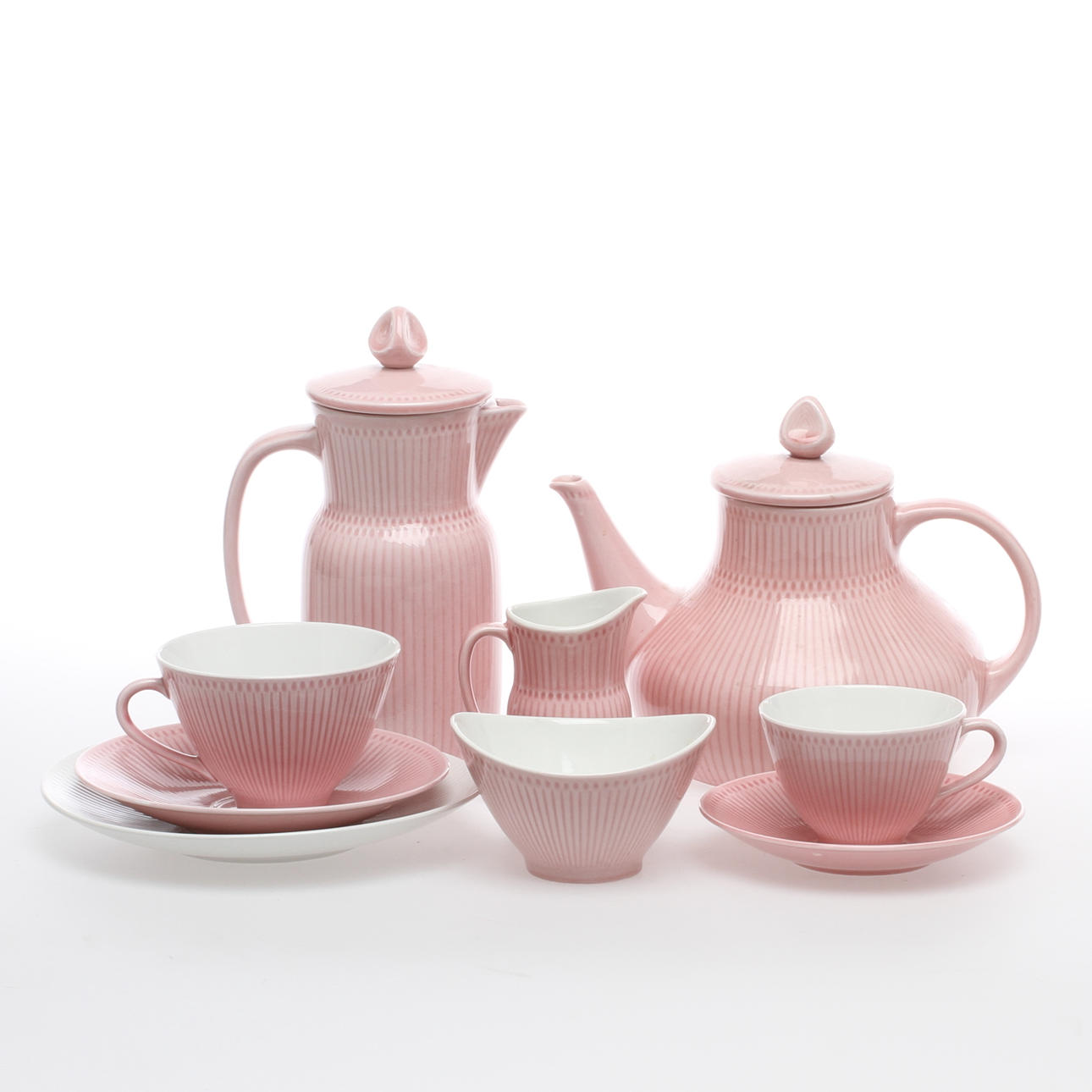 SERVISDELAR, 33 delar, "Rosmarin", troligen Hertha Bengtson för Rörstrand, omkring 1900-talets mitt.