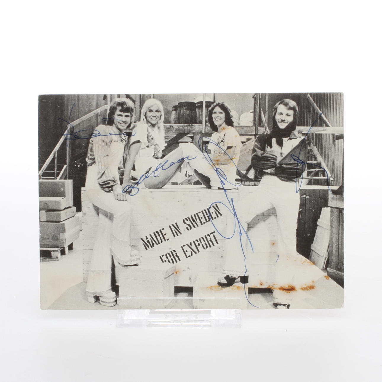 ABBA, idolkort med 4 st AUTOGRAFER.