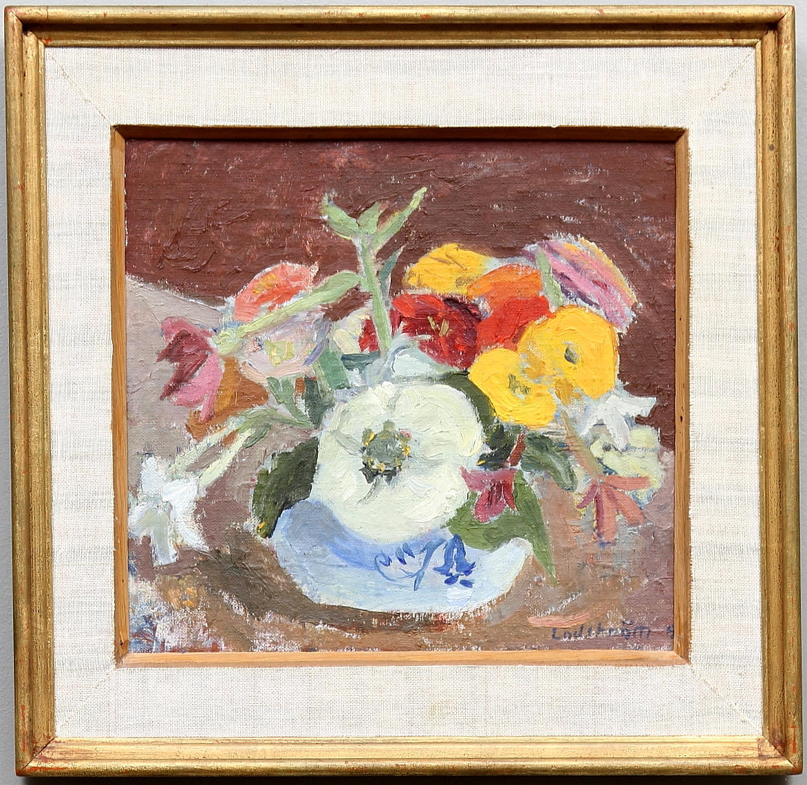 GEORG LODSTRÖM. Olja på pannå, signerad och daterad.