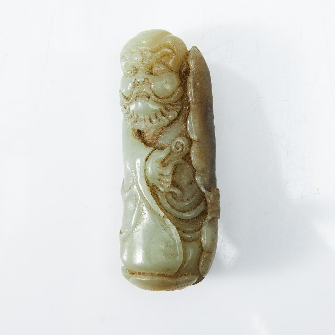 FIGURE, jade, China, 20th century, depicting the Buddhist monk Da Mo ...