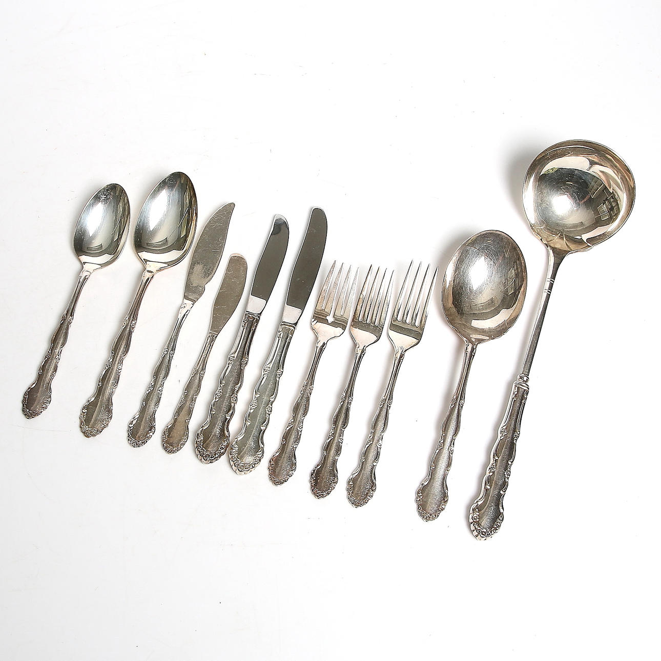 BESTICKSERVIS, 99 delar, nysilver, Oneida, England, 1900-talets andra hälft.