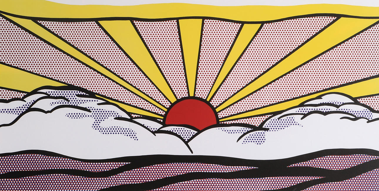 ROY LICHTENSTEIN. SEGÚN. "Amanecer", imprimir.