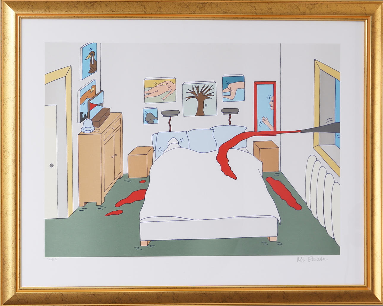 MARIE-LOUISE EKMAN. Färglitografi, Signerad och numrerad, 420/450.