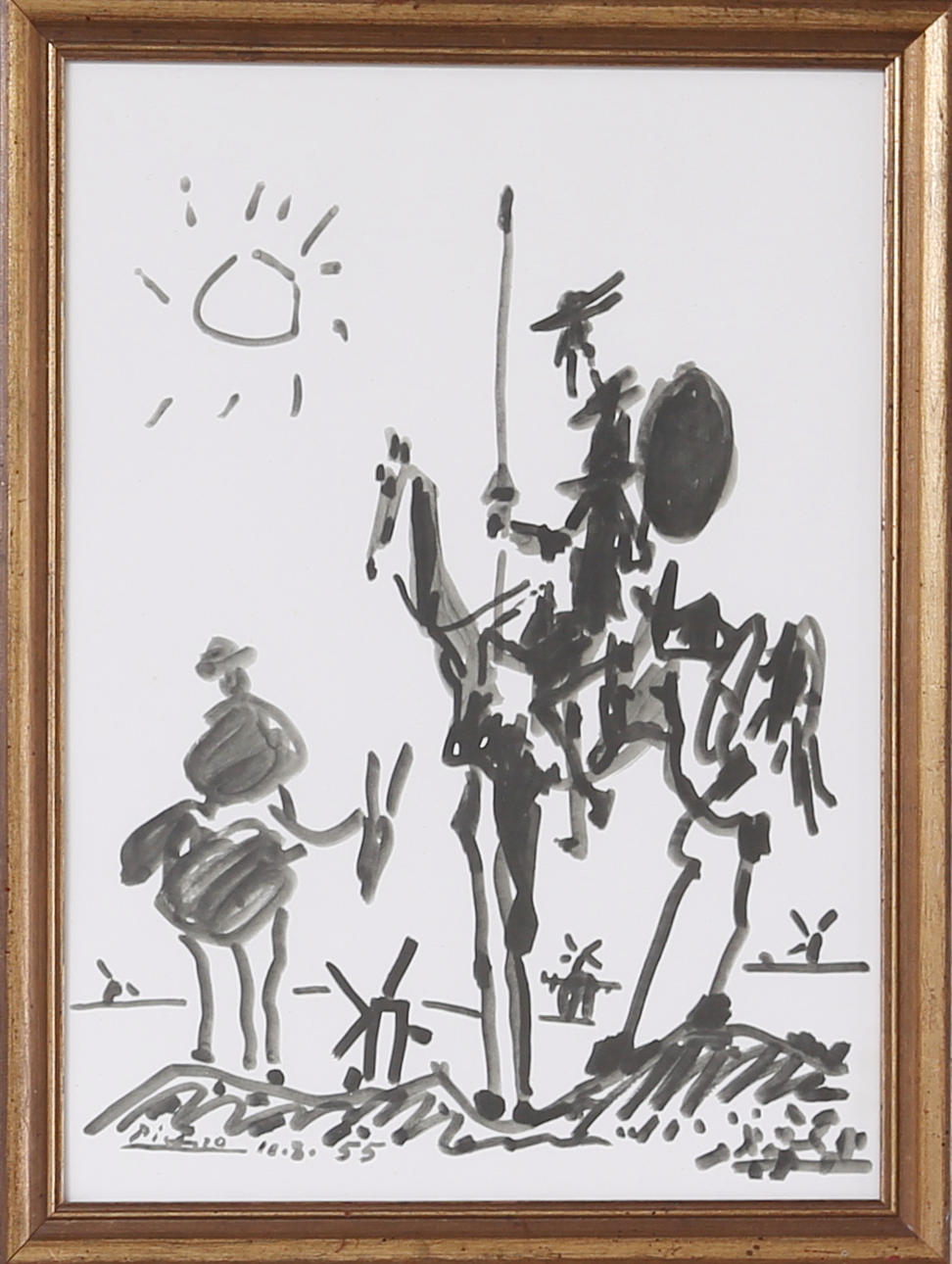 PABLO PICASSO. Efter, litografiskt tryck, signerad och daterad i plåten.