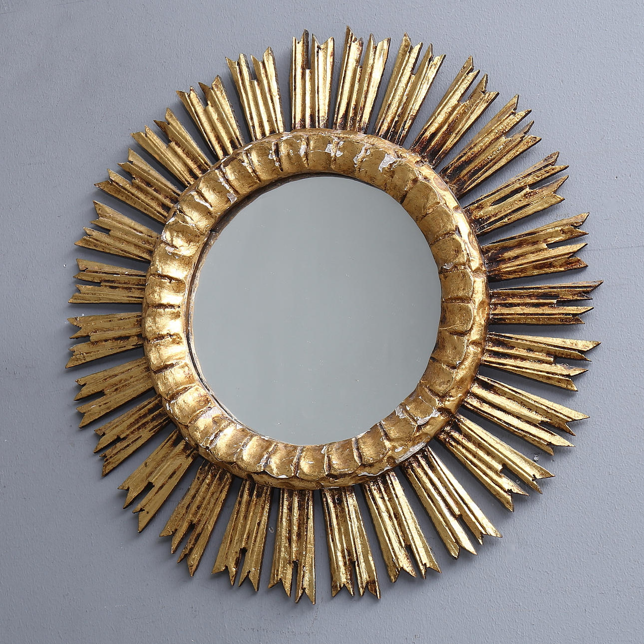 SPEGEL, trä, så kallad, "Solspegel", 1900-tal.