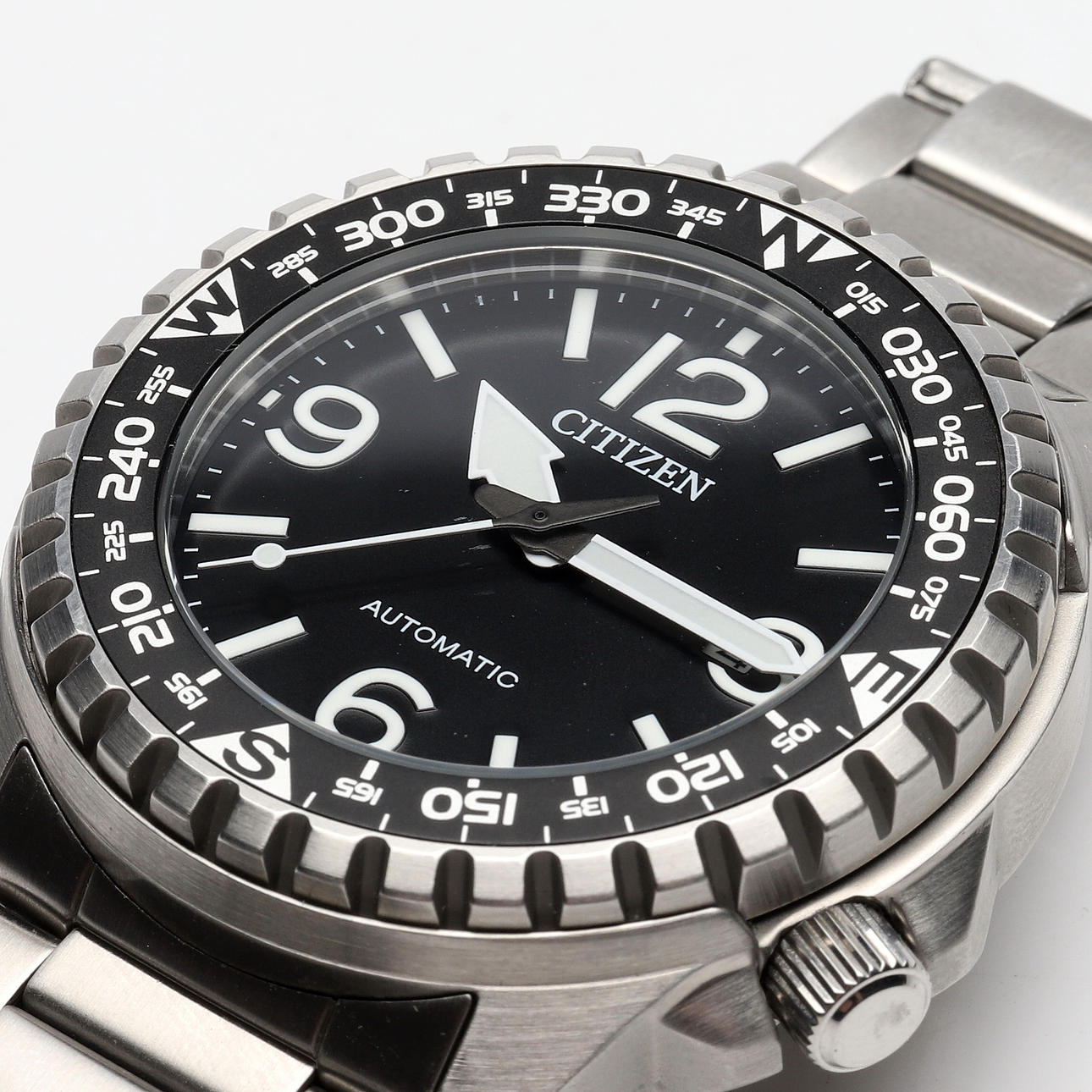 WRIST WATCH, steel, automatic, Citizen, contemporary.